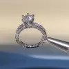 Handmade 6-Prong 1.0CT Round Cut Engagement Ring