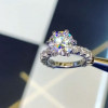 3ct Round Cut White Sapphire Engagement Ring