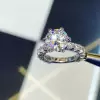 3ct Round Cut White Sapphire Engagement Ring