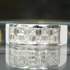 Princess and Baguette Cut Wedding Band for Men