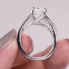 Handmade 1.5 CT Round Cut Engagement Ring