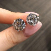 4ct Round Cut White Sapphire Stud Earrings