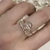 Handmade 0.75Ct Modern Twist  Pear Cut Wedding Ring Set