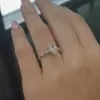 Unique Marquise Cut White Sapphire Engagement Ring