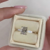 4ct Three-stone Radiant Cut Engagement Ring in Gold