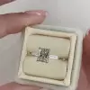 4ct Three-stone Radiant Cut Engagement Ring in Gold