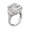 6ct Radiant Cut White Sapphire Engagement Ring