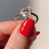 Bezel Setting Sterling Silver Engagement Ring