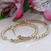 35MM Diameter White Sapphire Hoop Earrings