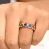 9ctw Heart Cut Multicolor Sapphire Rainbow Eternity Ring