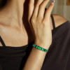 41ctw Emerald Cut Green Sapphire Statement Bracelet
