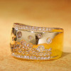 4ctw Flush Set Brown and White Sapphire Starry Band Ring