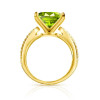 4ct Princess Cut Peridot Engagement Ring