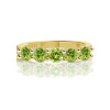 1.2ct Five-Stone Round Cut Peridot Wedding Band