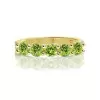 1.2ct Five-Stone Round Cut Peridot Wedding Band