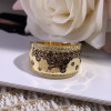 4ctw Flush Set Brown and White Sapphire Starry Band Ring