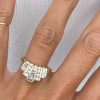 1.6ctw Baguette Cut White Sapphire V-Shape Band Ring
