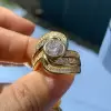 Estate 3.1ctw Round Cut White Sapphire Ring
