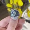 4ct Oval Cut Aquamarine Vintage Cocktail Ring
