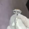 4ct Cushion Cut Yellow Sapphire Halo Cocktail Ring