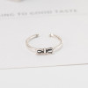 925 Sterling Silver Handmade Bowknot Adjustable Ring