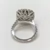 4ct Cushion Cut Yellow Sapphire Halo Cocktail Ring