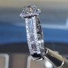 Handmade Halo Cushion Cut Sterling Silver Engagement Ring