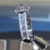 Handmade Halo Cushion Cut Sterling Silver Engagement Ring