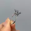 Round Cut White Sapphire Engagement Ring