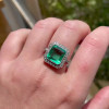 8ct Art Deco Colombian Emerald Ring