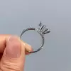 Round Cut White Sapphire Engagement Ring