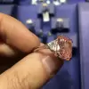 7ct Three-stone Cushion Cut Fancy Pink Diamond Engagement Ring
