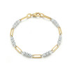 10ctw Round Cut White Sapphire Paperclip Link Bracelet