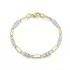 10ctw Round Cut White Sapphire Paperclip Link Bracelet