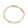 10ctw Round Cut White Sapphire Paperclip Link Bracelet