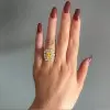Handmade 4.5 CT Fancy Yellow Sterling Silver Ring