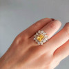 Handmade 4.5 CT Fancy Yellow Sterling Silver Ring