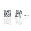 11ctw Princess Cut White Sapphire Stud Earrings
