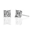 11ctw Princess Cut White Sapphire Stud Earrings