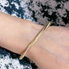 6ctw White Sapphire Paved Twist Mobius Bangle