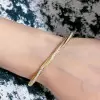 6ctw White Sapphire Paved Twist Mobius Bangle