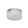 Micro Pave Setting Stainless Steel Men's Band Ring