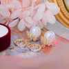 12mm Pearl Cluster Flower Elegant Drop Earrings