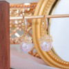 12mm Pearl Cluster Flower Elegant Drop Earrings
