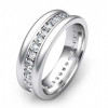 Pave Setting Round Cut Eternity Band for Men