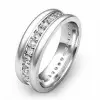 Pave Setting Round Cut Eternity Band for Men