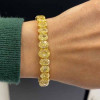Fancy Yellow Oval Shaped Diamond Bracelet Wrist Chain