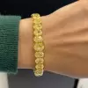 Fancy Yellow Oval Shaped Diamond Bracelet Wrist Chain