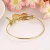 Gold Tone Charm Bracelet in Stainless Steel