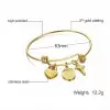 Gold Tone Charm Bracelet in Stainless Steel